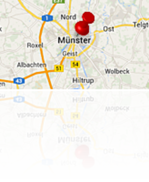 Anfahrtskarte von Münster